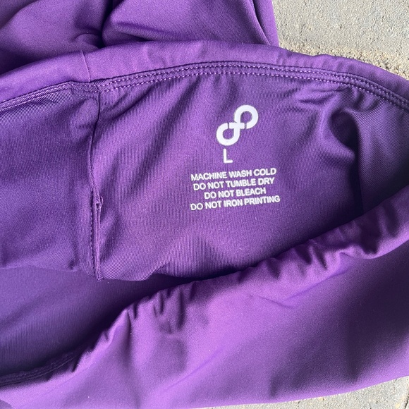 High Waisted Scrunch Shorts - Deep Purple - Picture 5 of 9